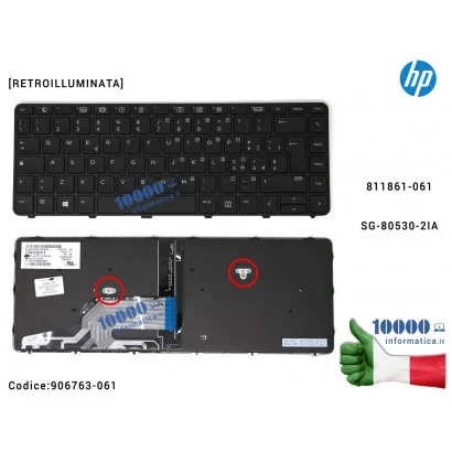 Tastiera Italiana HP ProBook 430 G3 440 G3 440 G3 440 G4 [RETROILLUMINATA] 811861-061 SG-80530-2IA