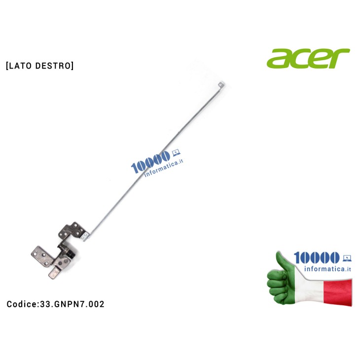 Cerniera [DX] Hinge ACER Aspire A315-21 A315-21G A315-31 A315-32 A315-51 [LATO DESTRO] 33.GNPN7.002 33GNPN7002