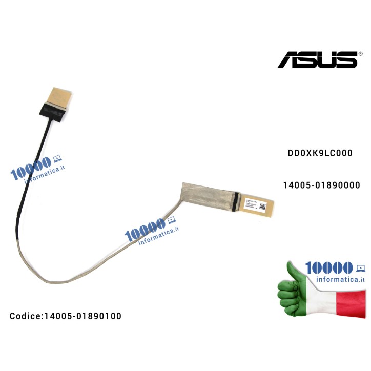 Cavo Flat LCD ASUS X756 X756U X756UA X756UB X756UJ X756UQ X756UV X756UW X756UX DD0XK9LC000 14005-01890000
