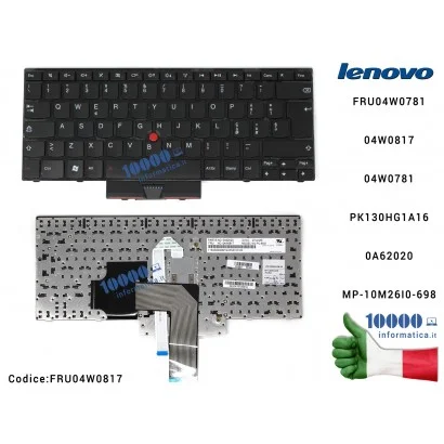 Tastiera Italiana LENOVO ThinkPad Edge E320 E325 E420 E420s E425 04W0817 04W0781 PK130HG1A16 0A62020 MP-10M26I0-698