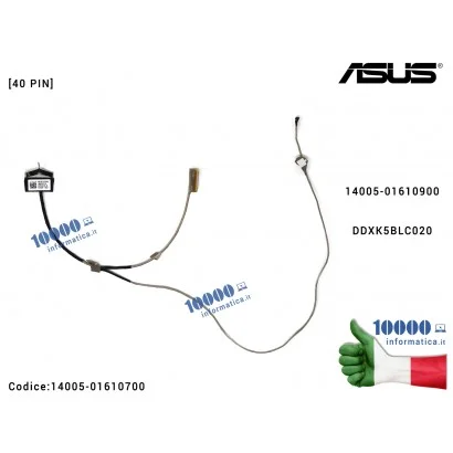 14005-01610700 Cavo Flat LCD ASUS [40 PIN] K501U K501UB K501UQ K501UW K501UX 14005-01610900 DDXK5BLC020 14005-01610700