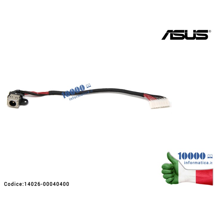 Connettore DC Power Jack ASUS VivoBook Pro N752V N752VX [14 cm] 14026-00040400
