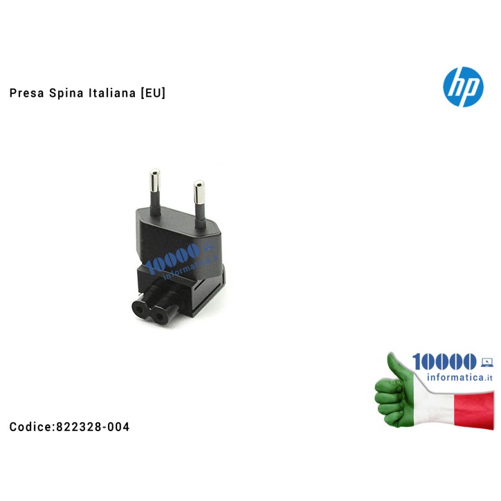 PLUG [EU] Spina Presa per Alimentatore HP 15W 5,25V 3A [USB-C] Pro Tablet 608 G1 Pavilion X2 10-n X2 210 G1 TPN-DA01TPN-AA01 TPN