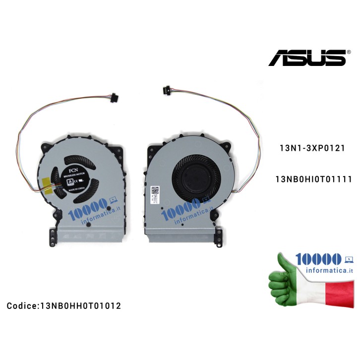 Ventola Fan CPU ASUS F507U X507 X507LA X507MA X507U X507UA X507UA 13N1-3XP0121 13NB0HI0T01111