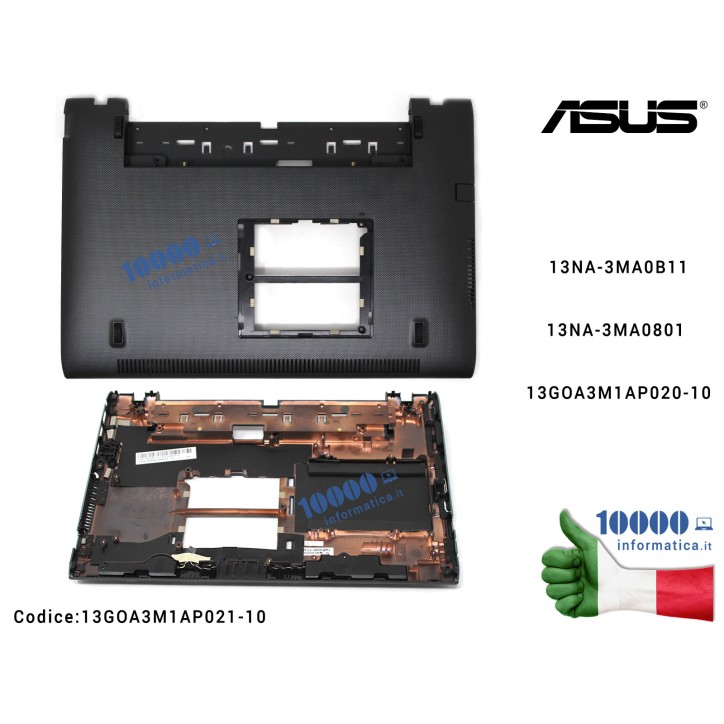 Bottom Case Cover Lower Inferiore ASUS Eee PC 1225B 1225C R252B 13NA-3MA0B11 13NA-3MA0801 13GOA3M1AP020-10