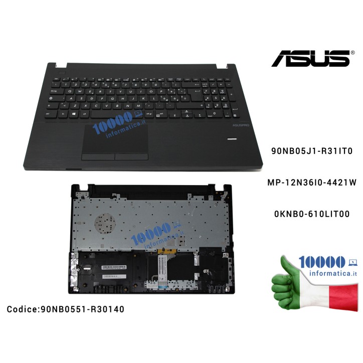 Tastiera Italiana Completa di Top Case Superiore ASUS ASUSPRO PU551LA PU551LD 90NB05J1-R31IT0 MP-12N36I0-4421W 0KNB0-610LIT00