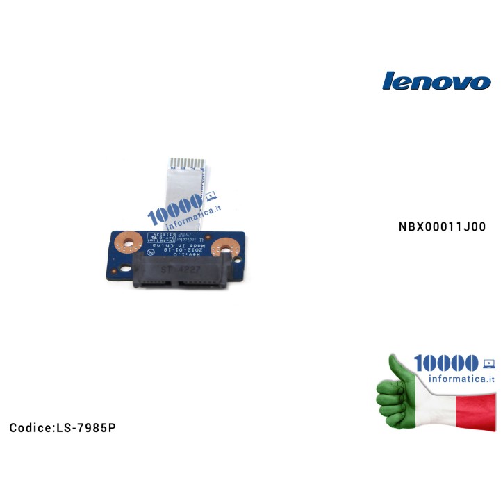 Connettore Hard Disk HDD LENOVO IdeaPad G580 G585 N580 N585 Optical Drive NBX00011J00 LS-7985P Board Connector HDD Drive Cable