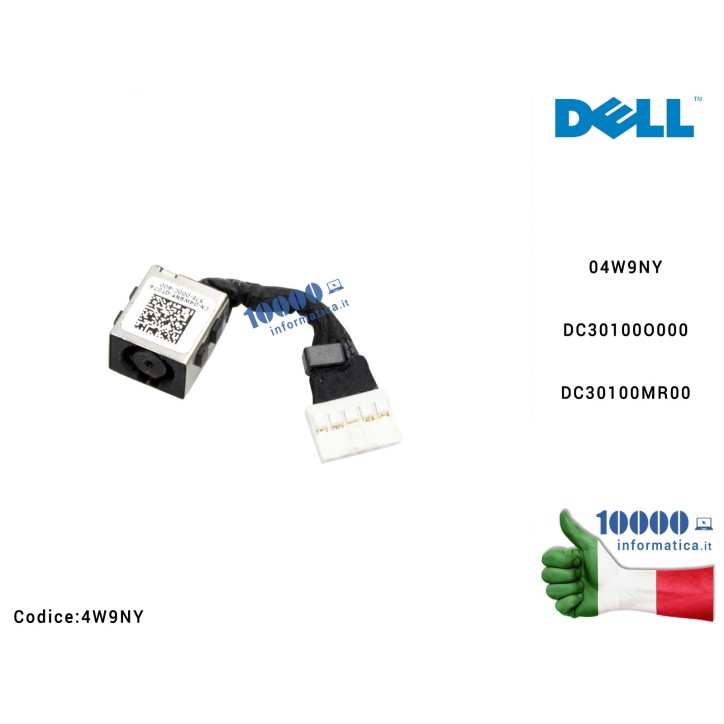 Connettore di Alimentazione DC Power Jack DELL Latitude E7240 E7250 04W9NY DC30100O000 DC30100MR00