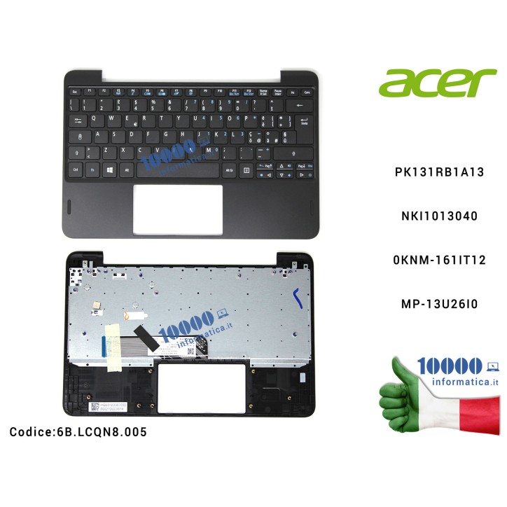 Tastiera Italiana Completa di Top Case Superiore ACER One 10 S1003 N16H1 Iconia S1003 D16H1 [NO DOCK] PK131RB1A13 NKI1013040 0KN