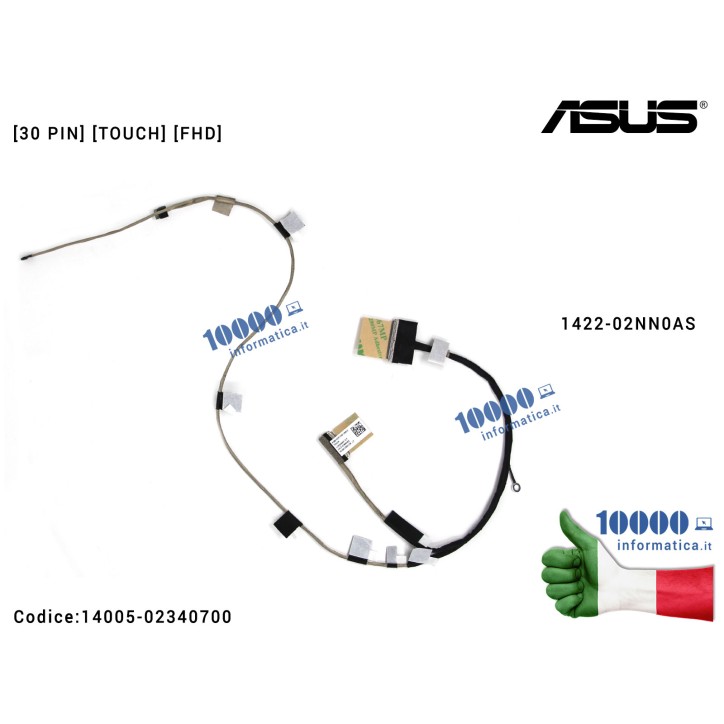 Cavo Flat LCD ASUS [30 PIN] [TOUCH] [FHD] VivoBook Pro 15 N580V N580VD N580VN X580VD X580VN M580VD 1422-02NN0AS
