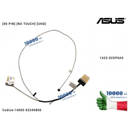 14005-02340800 Cavo Flat LCD ASUS [40 PIN] [NO TOUCH] [UHD] VivoBook Pro 15 N580V N580VD N580VN X580VD X580VN M580VD 1422-02S...