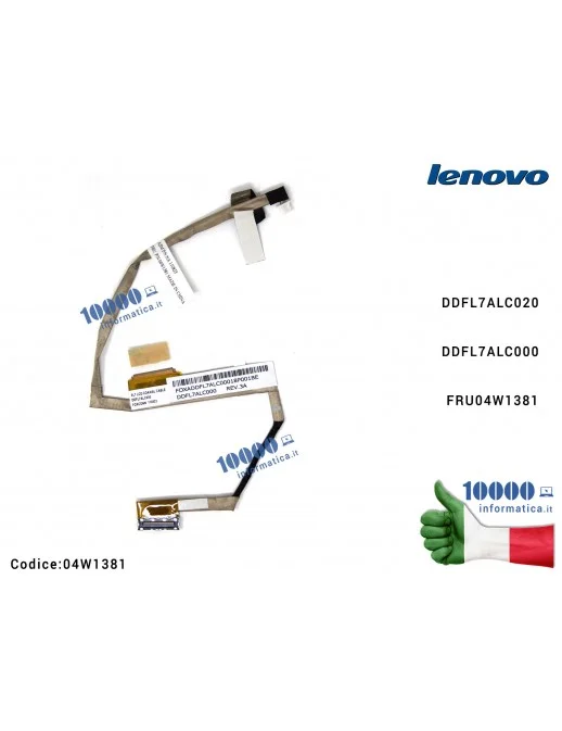 04W1381 Cavo Flat LCD LENOVO X120e DDFL7ALC020 DDFL7ALC000 FRU04W1381