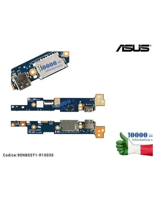 90NB05Y1-R10030 Connettore I/O USB Board SD Card Reader ASUS Transformer Book Flip TP300L TP300LA TP300LD TP300LJ Q302L Q302LA