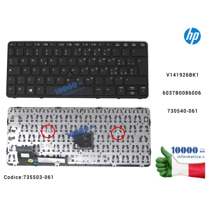 Tastiera Italiana HP EliteBook 820 G1 720 G1 (NERA) V141926BK16037B0086006 730540-061