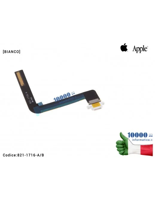821-1716-A/B Connettore di Ricarica Lightning APPLE iPad 5 iPad AIR [BIANCO] 821-1716-A (A1474) (A1475) (A1476) Dock Cavo Fle...