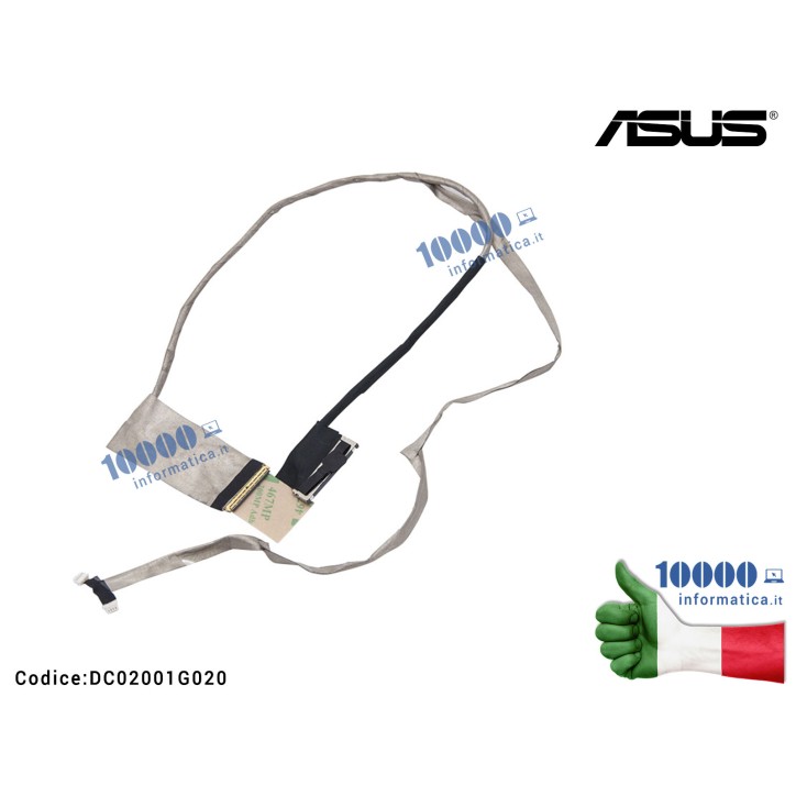 Cavo Flat LCD ASUS A45 K45 K45N K45DR K45DE A85 R400 DC02001G020 (CLIP)