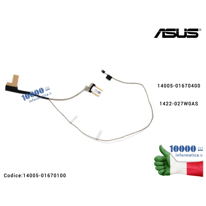 Cavo Flat LCD ASUS EeeBook E502 E502S E502SA E502 E502MA R517MA 14005-01670400 1422-027W0AS 1422-022F0AS 14005-01670100