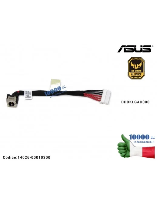 14026-00010300 Connettore di Alimentazione DC Power Jack ASUS TUF Gaming FX504G FX504GD FX504GE DDBKLGAD000