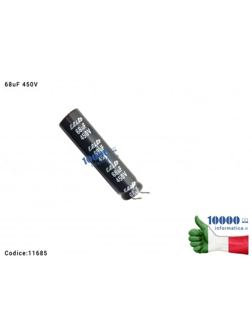 11685 Condensatore Elettrolitico 68uF 450V 105°