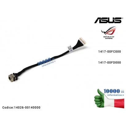 14026-00140000 Connettore DC Power Jack ASUS ROG GL753 FX753 FX753VD GL753VD GL753VE 1417-00FC000 1417-00FD000 14026-00140000