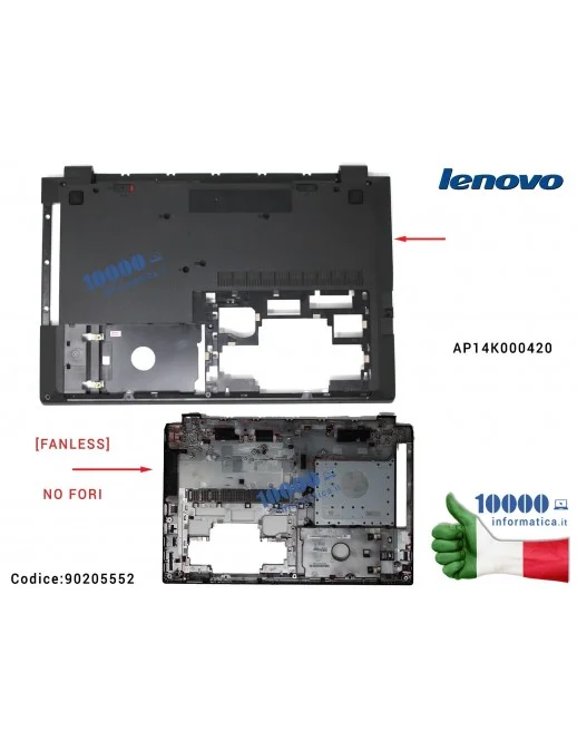 90205552 Bottom Case Scocca Inferiore LENOVO [FANLESS] IdeaPad B50-30 B50-45 B50-70 B50-80 B51-30 B51-80 N50-45 N50-70 N50-80...