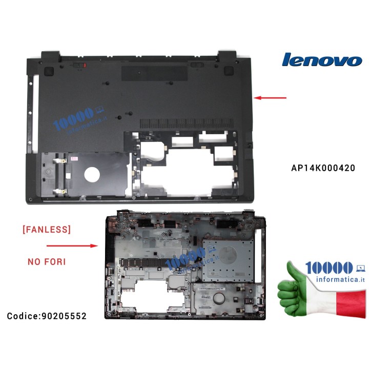 Bottom Case Scocca Inferiore LENOVO [FANLESS] IdeaPad B50-30 B50-45 B50-70 B50-80 B51-30 B51-80 N50-45 N50-70 N50-80 305-15 305-