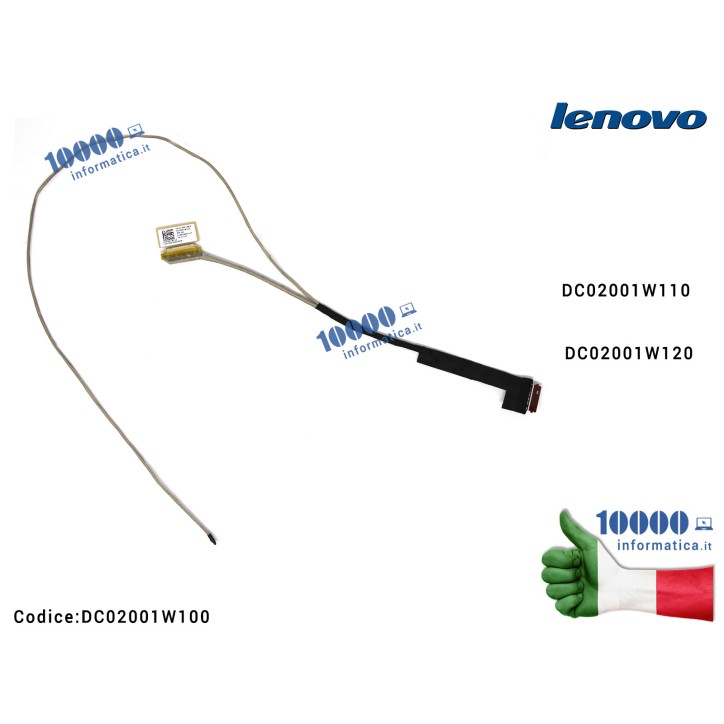 Cavo Flat LCD LENOVO IdeaPad 310-15IKB 310-15ABR 510-15IKB 510-15ISK 510-15ABR CG511 EDP DC02001W100 DC02001W110 DC02001W120 Cavo Flat LCD LENOVO IdeaPad 310-15IKB 310-15ABR 510-15IKB 510-15ISK 510-15ABR CG511 EDP DC02001W100 DC02001W110 DC02001W120