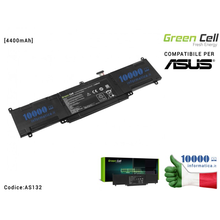 Batteria C31N1339 Green Cell PRO Compatibile per ASUS ZenBook UX303 UX303U UX303UA UX303UB UX303L Transformer Book TP300L TP300L
