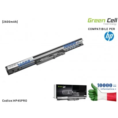 HP45PRO Batteria HSTNN-DB4D Green Cell Compatibile per HP 242 G1 G2 Pavilion 14T 14Z 15T [2600mAh]