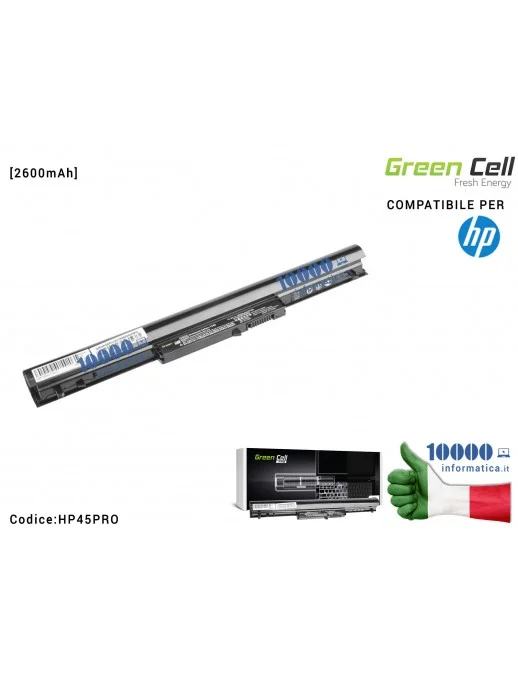 HP45PRO Batteria HSTNN-DB4D Green Cell Compatibile per HP 242 G1 G2 Pavilion 14T 14Z 15T [2600mAh]
