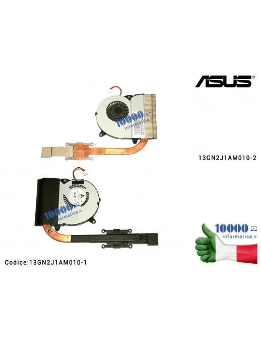 13GN2J1AM010-1 Ventola di Raffreddamento Fan CPU + Dissipatore Heatsink ASUS U32U U32V X32U U32J U32JC U32VJ U82U 13GN2J1AM010-2