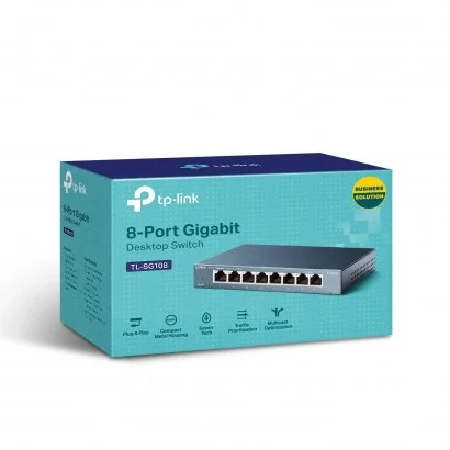 TL-SG108 TP-Link TL-SG108 Switch 8 Porte Gigabit, 10/100/1000 Mbps, Plug & Play, Nessuna Configurazione Richiesta, Struttura ...