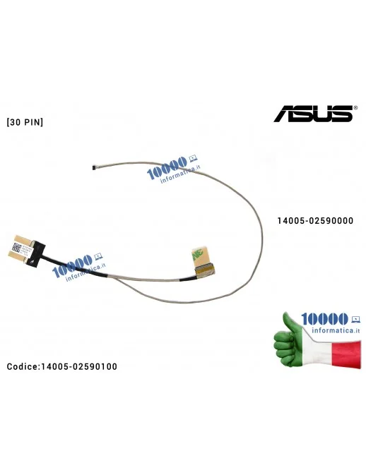 14005-02590100 Cavo Flat LCD ASUS VivoBook X407 X407U X407UA X407UB X407MA [30 PIN] 14005-02590000