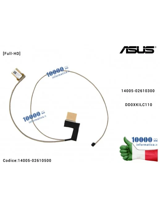 14005-02610500 Cavo Flat LCD ASUS VivoBook X570 X570UD X570ZD A570 FX570UD [Full-HD] 14005-02610300 DD0XKILC110