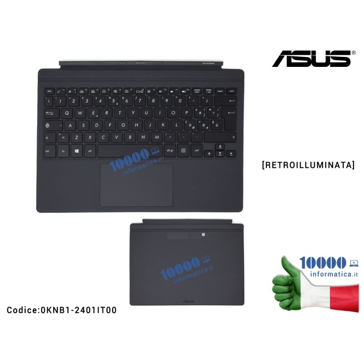 Tastiera Italiana Retroilluminata Completa di Top Case Superiore [NERA] ASUS Transformer 3 Pro T303UA (284MM) 0KNB1-2401IT00