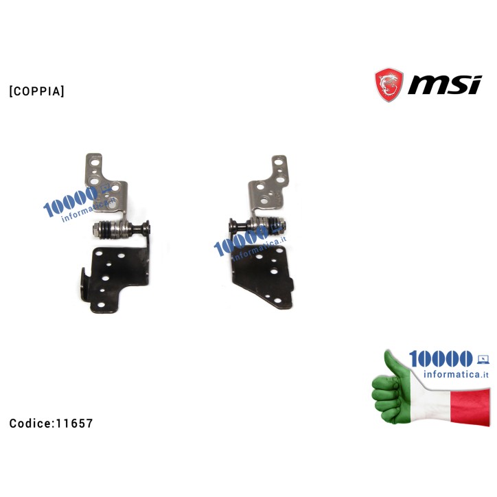 Cerniere Hinges MSI GL72 GP72 Apache Pro GE72VR 7RF MS-179B MS-1792 MS-1793 MS-1794 MS-1795 MS-1799 [COPPIA]