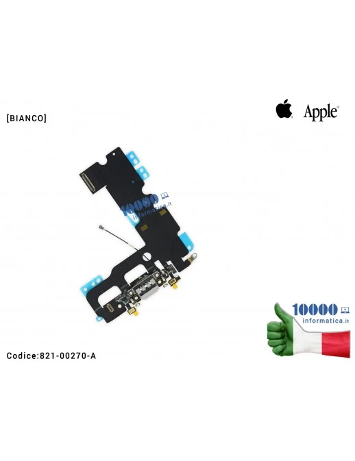 821-00270-A/B Connettore di Ricarica Lightning APPLE iPhone 7 7G [BIANCO] (A1660) (A1778) (A1779) 821-00270-A Dock Cuffie Mic...