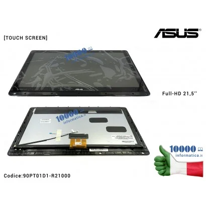 90PT01D1-R21000 Display LCD con Vetro + Touch Screen ASUS All In One Pro Z220IC Z220ICGT Z220ICUT 21,5'' [FHD] M215HNE-L30 C1