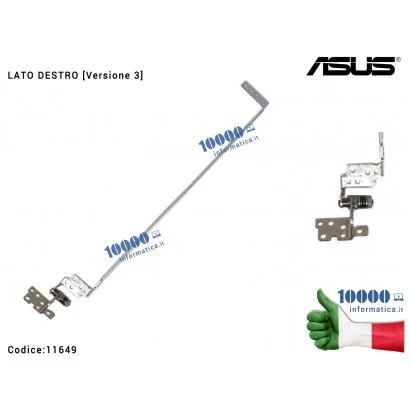 11649 Cerniera Hinge [DX] [Versione 3] ASUS X550LD F550 X550C K550C A550C X550V X550VP X550LA (sottile) [LATO DESTRO]