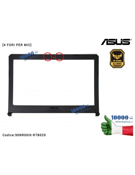 90NR00I0-R7B020 Cornice Display Bezel LCD ASUS TUF Gaming [4 MIC] FX504GD FX504GE FX504GM TUF504GD TUF504GE TUF504GM TUF554GE...