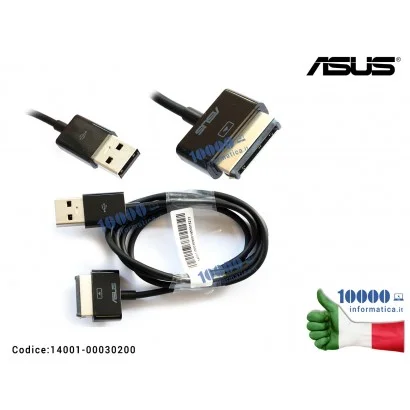 14001-00030200 Cavo Dati Ricarica USB ASUS Eee Pad Trasformer TF101 TF201 TF300 TF300T TF700 TF700T SL101 (40 PIN) 14001-0003...