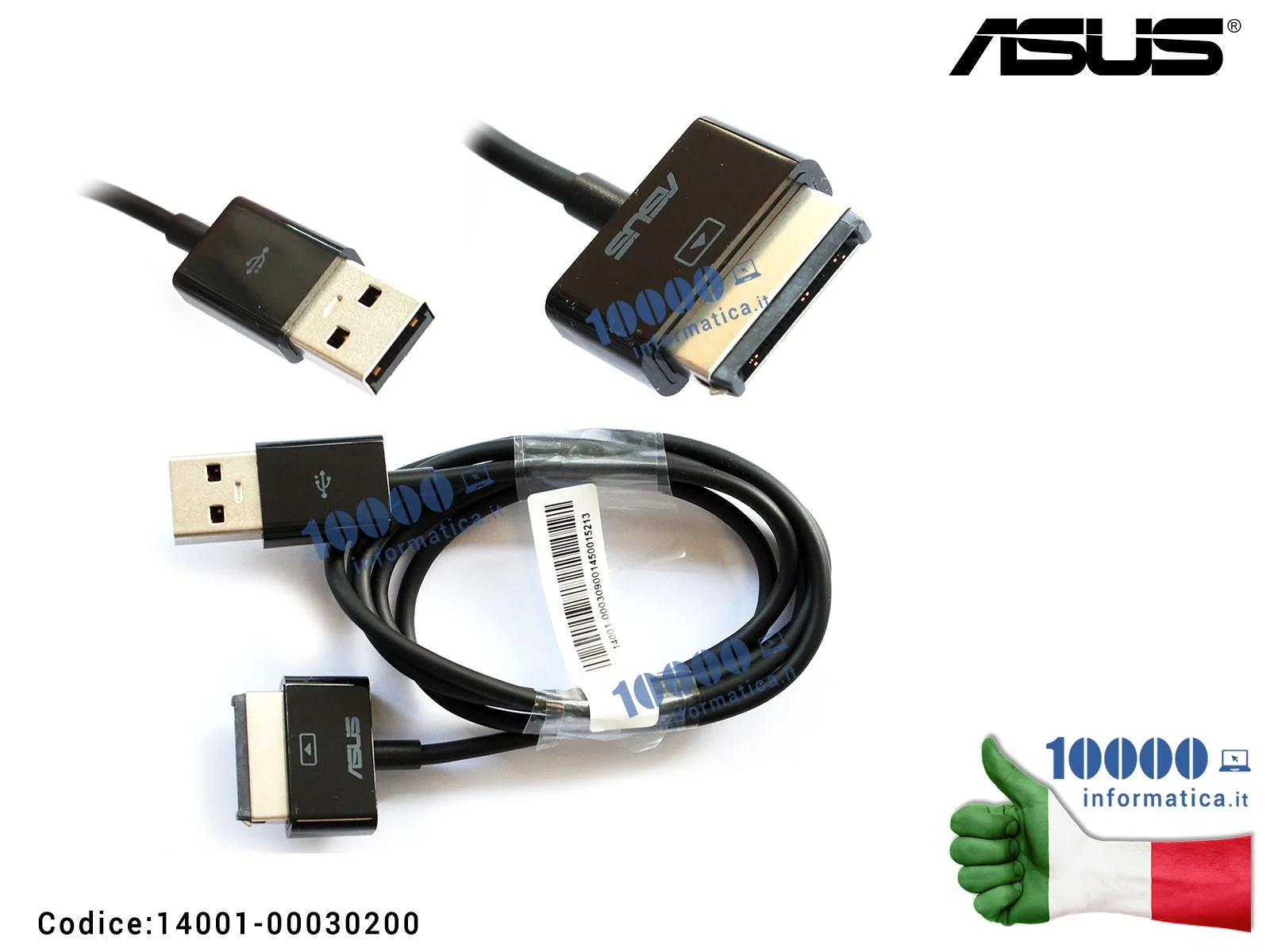 14001-00030200 Cavo Dati Ricarica USB ASUS Eee Pad Trasformer TF101 TF201 TF300 TF300T TF700 TF700T SL101 (40 PIN)