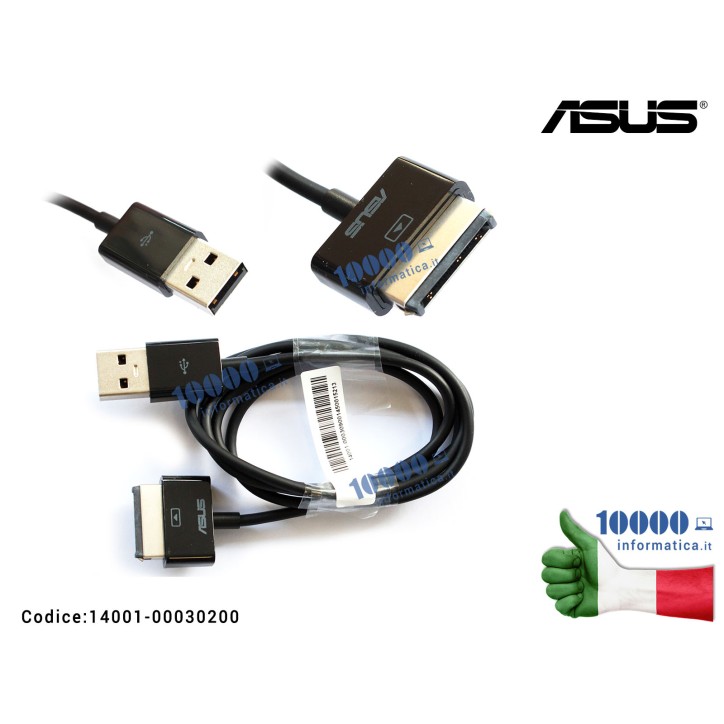 Cavo Dati Ricarica USB ASUS Eee Pad Trasformer TF101 TF201 TF300 TF300T TF700 TF700T SL101 (40 PIN) 14001-00030200