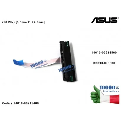 14010-00215400 Cavo Collegamento Hard Disk Connettore HDD FPC ASUS VivoBook S15 X530U X530UN X530FA X530UA (10 PIN) [0,5mm x ...
