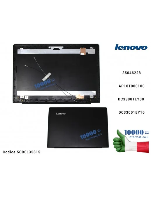 5CB0L35815 Cover LCD LENOVO IdeaPad 300-15ISK 510-15ISK [NERO] 35046228 AP10T000100 + Antenne Wi-Fi DC33001EY00 DC33001EY10 5...