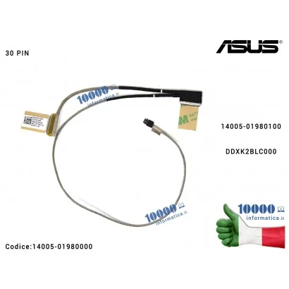 14005-01980000 Cavo Flat LCD ASUS VivoBook E200 E200H E200HA X206 X206H X206HA DDXK2BLC000 14005-01980100 14005-01980000