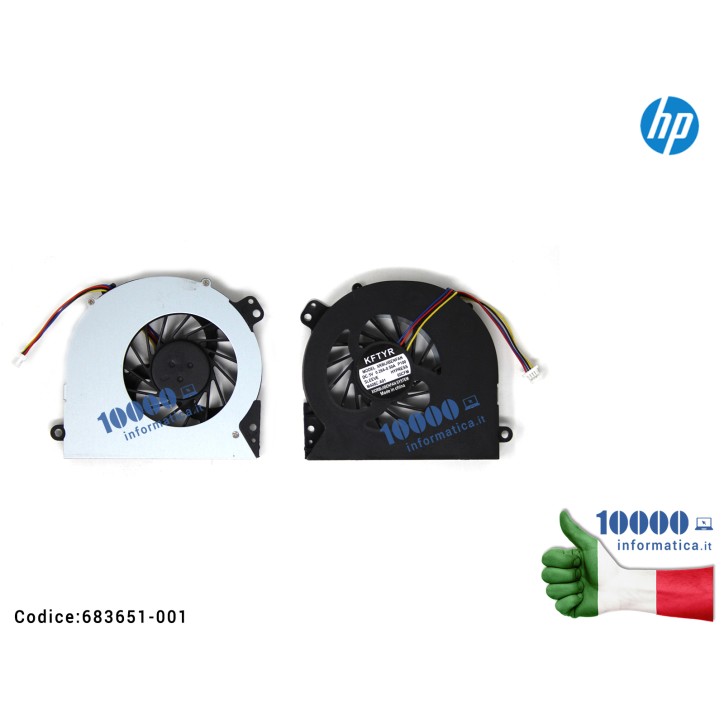 Ventola di Raffreddamento Fan CPU HP ProBook 4440S 4441S 4445S 4446S 4540S 4740S 683651-001