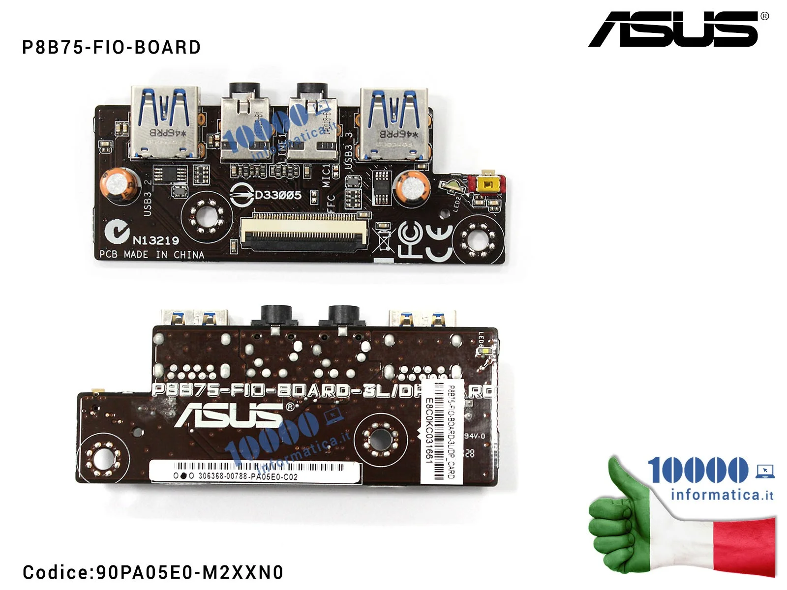 90PA05E0-M2XXN0 USB Audio Board ASUS P8B75 P8B75-F IO BOARD 3L DP CARD 90PA05E0-M2XBN0