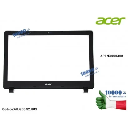 60.GD0N2.003 Cornice Display Bezel LCD [NERA] ACER Extensa 2540 Aspire ES1-523 ES1-524 ES1-532G ES1-533 ES1-572 AP1NX000300 6...