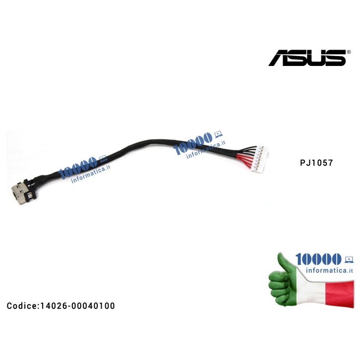 Connettore DC Power Jack PJ1057 ASUS ROG GL552V GL552VL GL552VW GL552VW GL552VM [16 cm] 14026-00040100